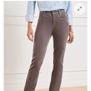 TRETCH CORDUROY STRAIGHT LEG PANTS - SOLIDS